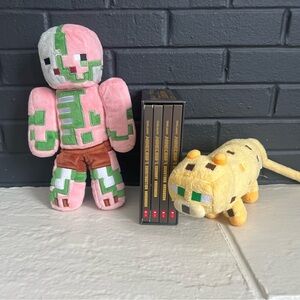 Minecraft - Book Set and Two Plushies